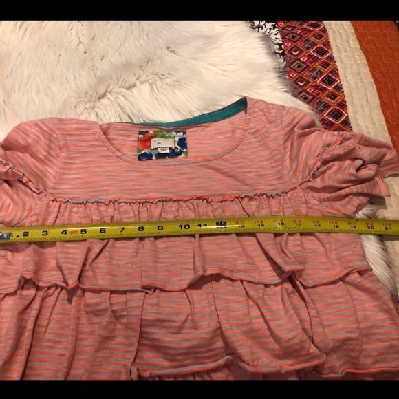 Anthropologie Postmark Ruffle Striped Top - Picture 6 of 8
